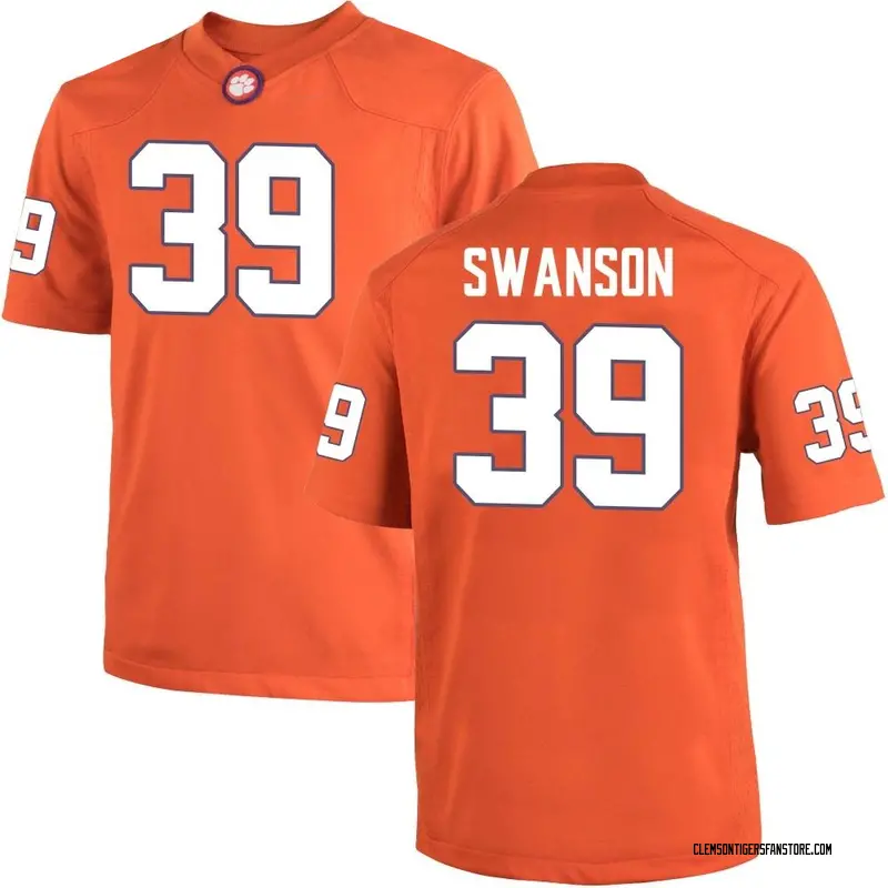 Game Men's Aidan Swanson Clemson Tigers Orange Team Color College Jersey