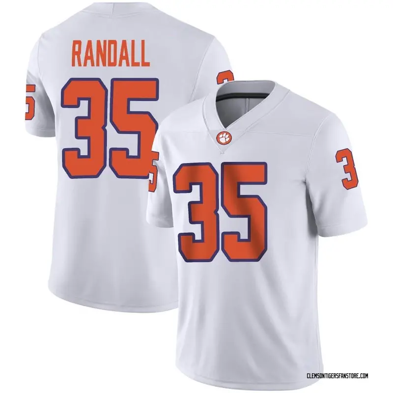 Game Men's Austin Randall Clemson Tigers White Football Jersey
