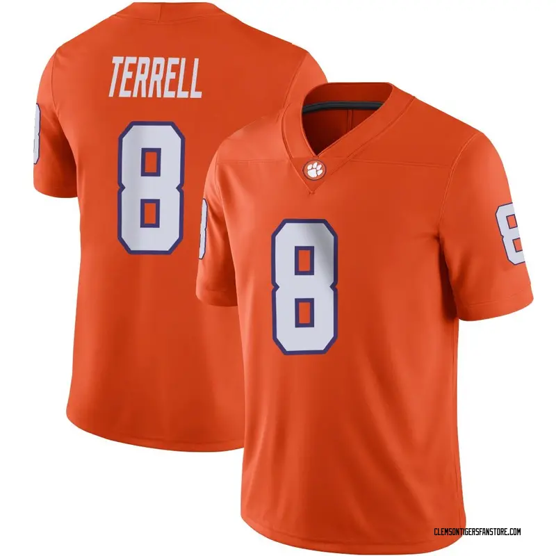 Game Men's Avieon Terrell Clemson Tigers Orange Football Jersey