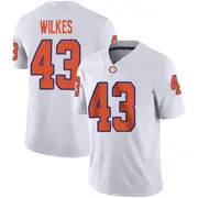 Game Men's Billy Wilkes Clemson Tigers White Football Jersey