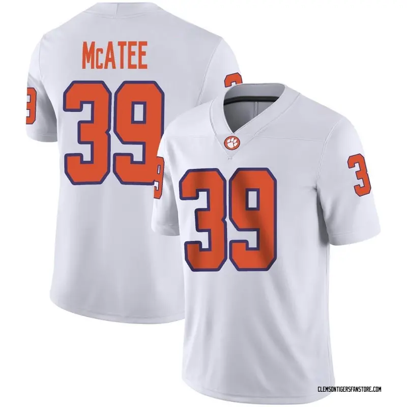 Game Men's Bubba McAtee Clemson Tigers White Football Jersey