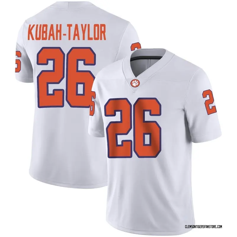 Game Men's C.J. Kubah-Taylor Clemson Tigers White Football Jersey