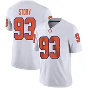 Game Men's Caden Story Clemson Tigers White Football Jersey