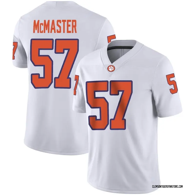 Game Men's Chandler McMaster Clemson Tigers White Football Jersey