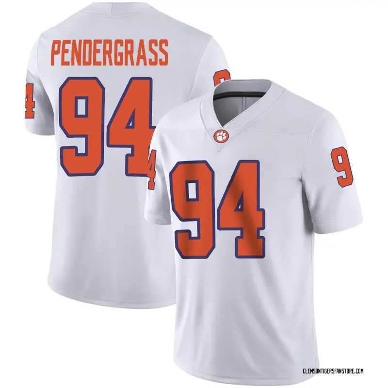 Game Men's Chapman Pendergrass Clemson Tigers White Football Jersey