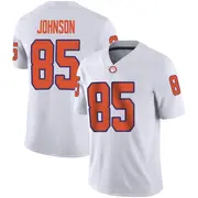 Game Men's Charlie Johnson Clemson Tigers White Football Jersey