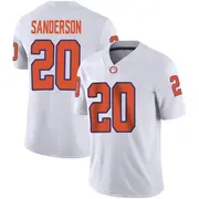 Game Men's Clark Sanderson Clemson Tigers White Football Jersey