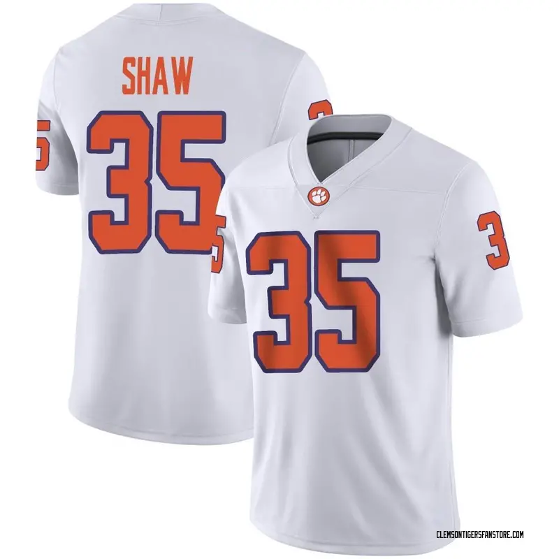 Game Men's Colby Shaw Clemson Tigers White Football Jersey