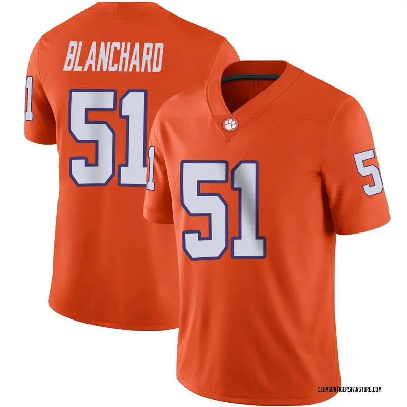 Game Men's Gavin Blanchard Clemson Tigers Orange Football Jersey