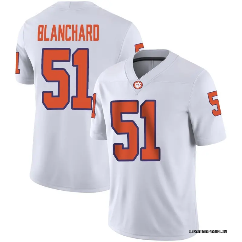 Game Men's Gavin Blanchard Clemson Tigers White Football Jersey