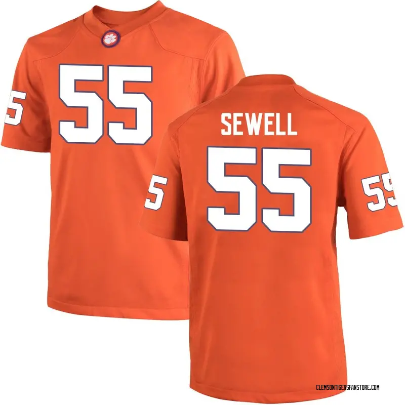 Game Men's Harris Sewell Clemson Tigers Orange Team Color College Jersey