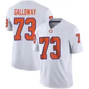 Game Men's Hayes Galloway Clemson Tigers White Football Jersey