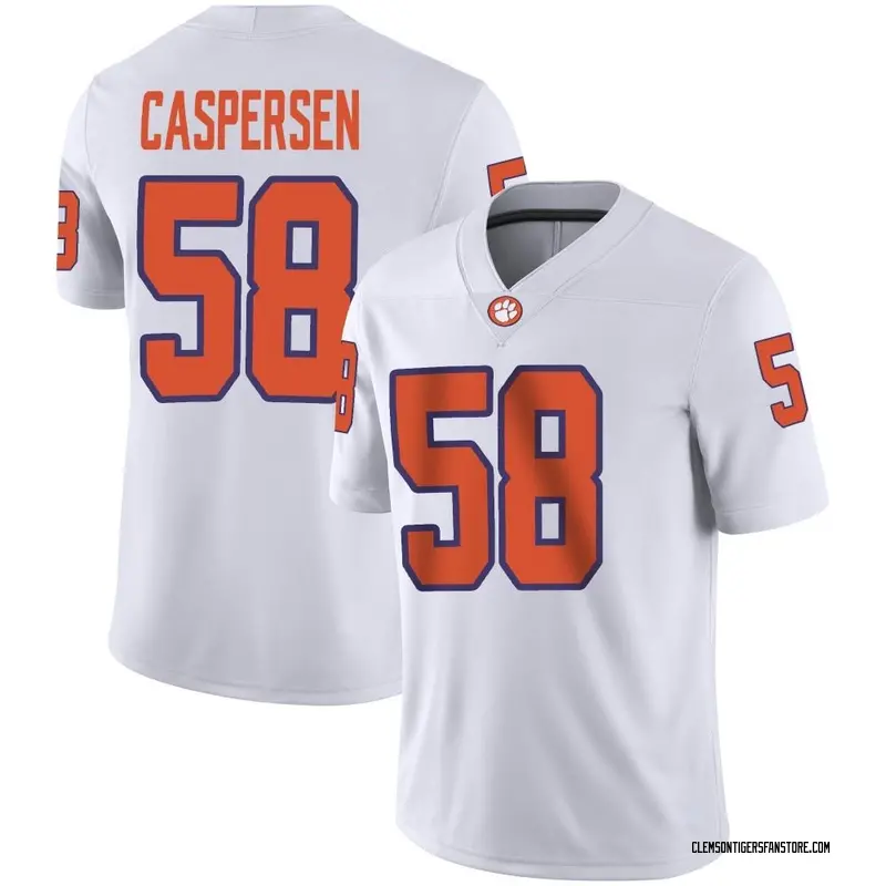 Game Men's Holden Caspersen Clemson Tigers White Football Jersey