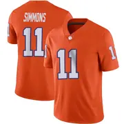 Game Men's Isaiah Simmons Clemson Tigers Orange Football Jersey