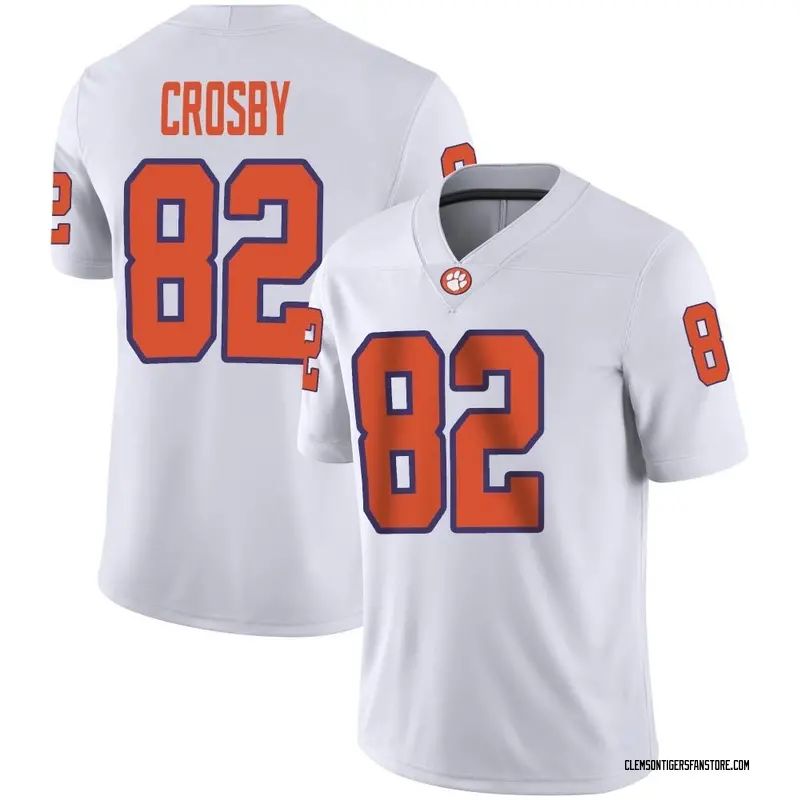 Game Men's Jackson Crosby Clemson Tigers White Football Jersey
