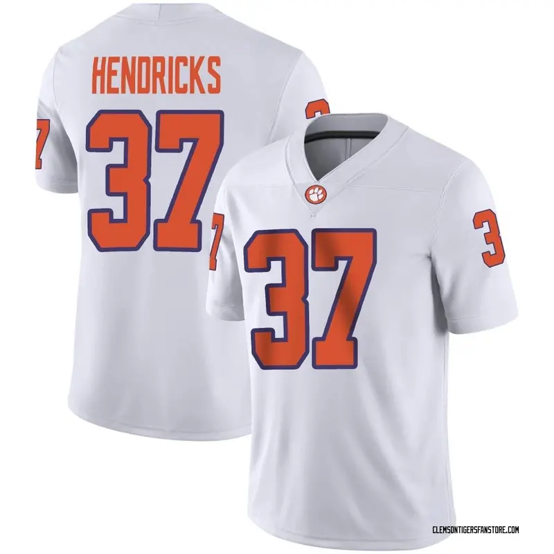 Game Men's Jacob Hendricks Clemson Tigers White Football Jersey
