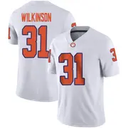 Game Men's Joe Wilkinson Clemson Tigers White Football Jersey