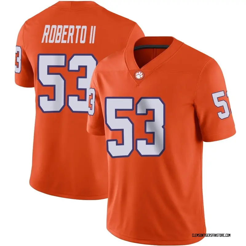 Game Men's Joseph Roberto II Clemson Tigers Orange Football Jersey