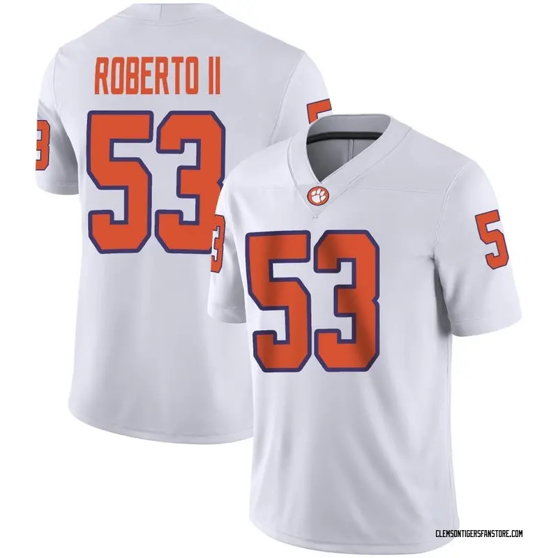 Game Men's Joseph Roberto II Clemson Tigers White Football Jersey