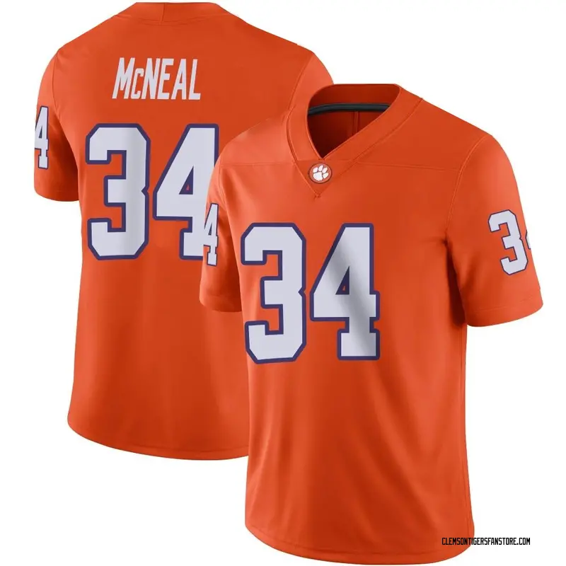 Game Men's Kevin McNeal Clemson Tigers Orange Football Jersey
