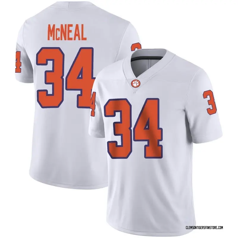 Game Men's Kevin McNeal Clemson Tigers White Football Jersey