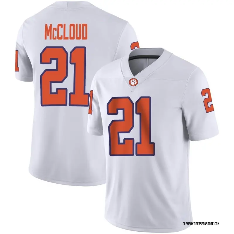 Game Men's Kobe McCloud Clemson Tigers White Football Jersey