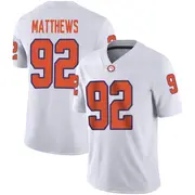 Game Men's Levi Matthews Clemson Tigers White Football Jersey