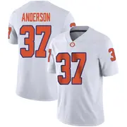 Game Men's Logan Anderson Clemson Tigers White Football Jersey