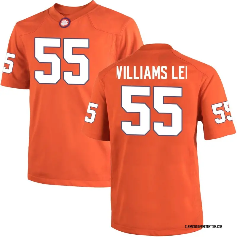 Game Men's Makhi Williams Lee Clemson Tigers Orange Team Color College Jersey
