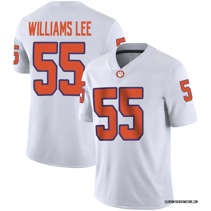 Game Men's Makhi Williams Lee Clemson Tigers White Football Jersey
