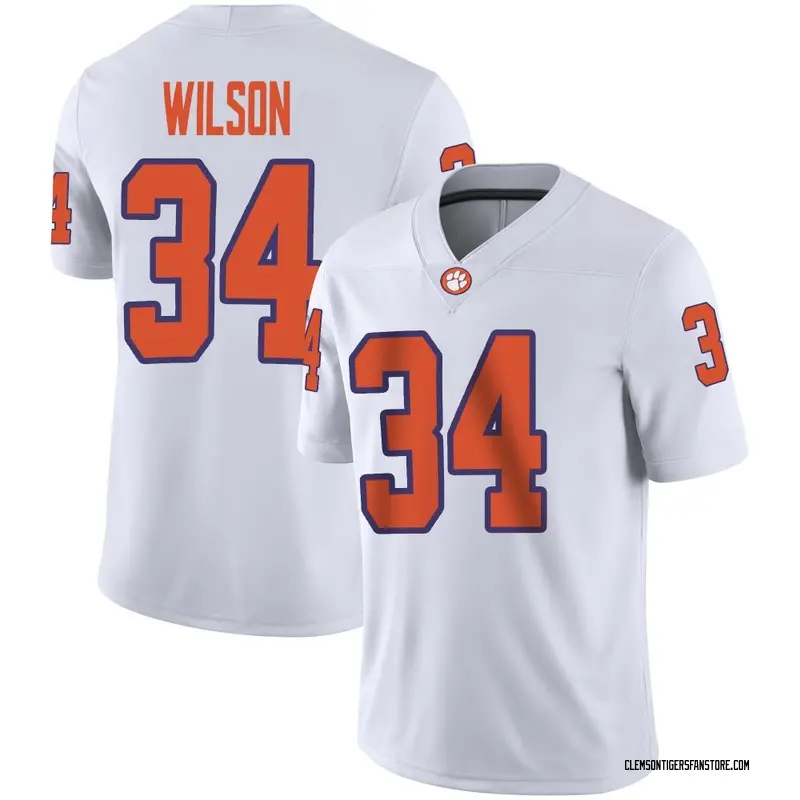 Game Men's Max Wilson Clemson Tigers White Football Jersey