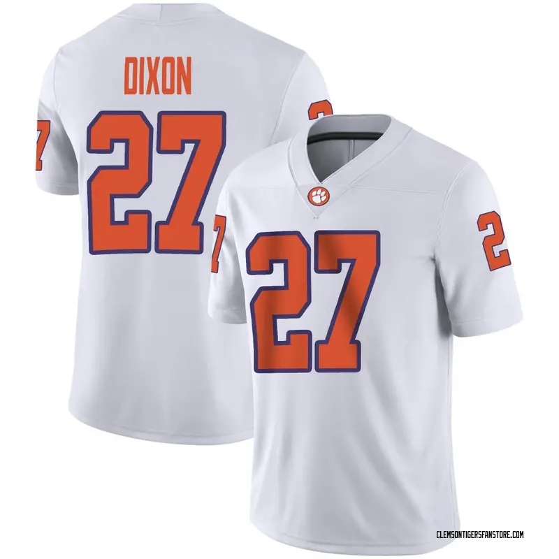 Game Men's Noah Dixon Clemson Tigers White Football Jersey