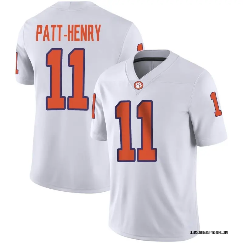 Game Men's Olsen Patt-Henry Clemson Tigers White Football Jersey