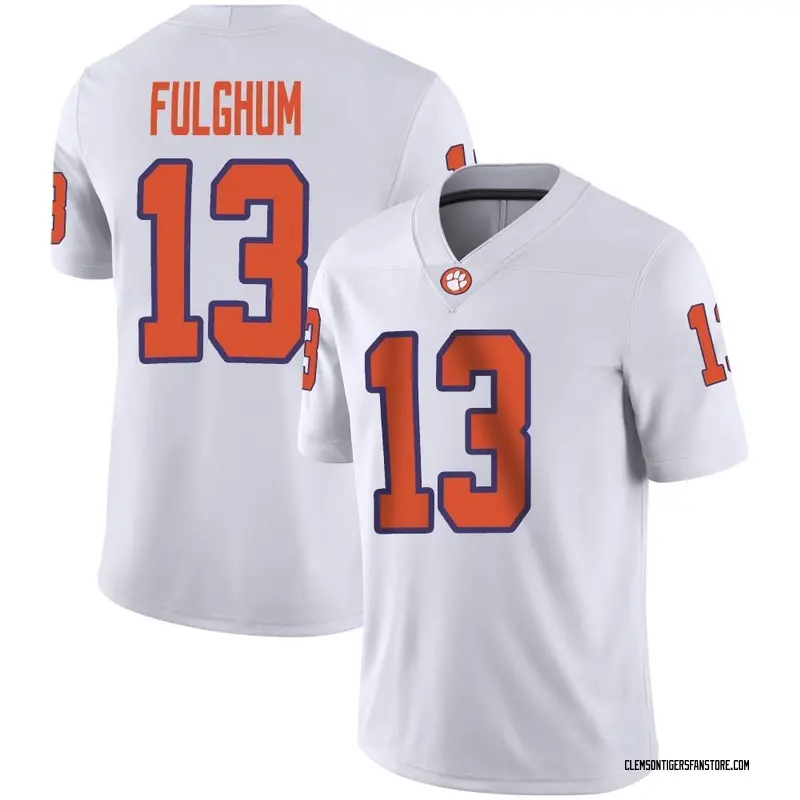 Game Men's Parker Fulghum Clemson Tigers White Football Jersey