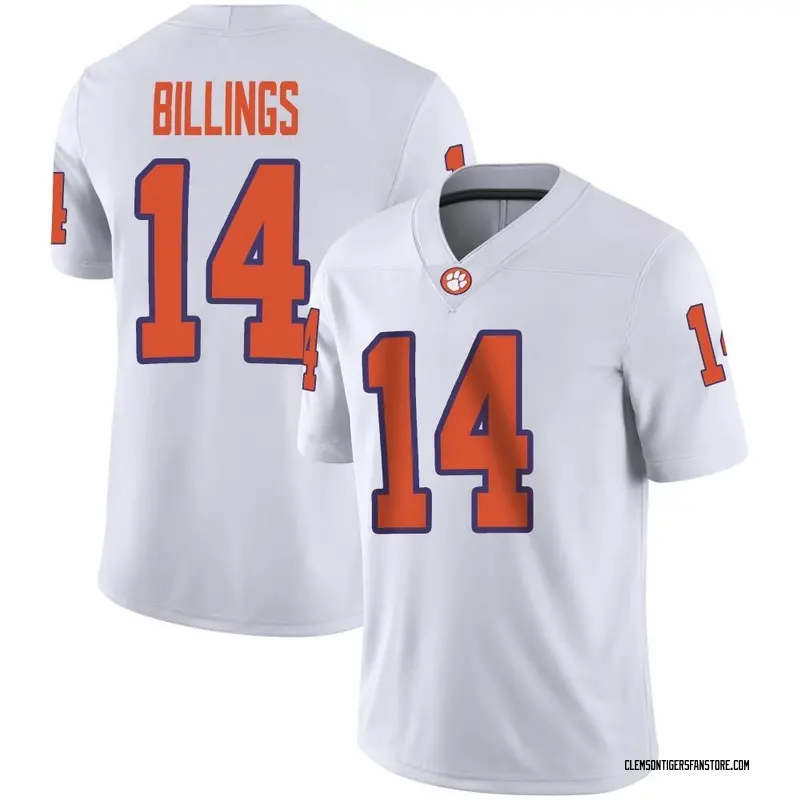 Game Men's Rob Billings Clemson Tigers White Football Jersey