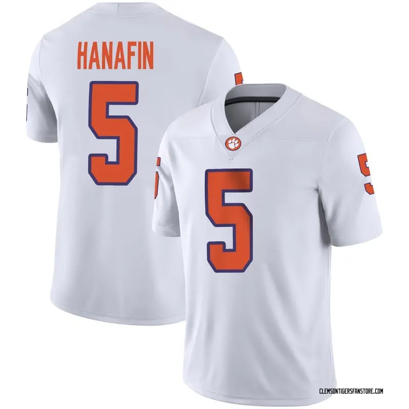 Game Men's Ronan Hanafin Clemson Tigers White Football Jersey