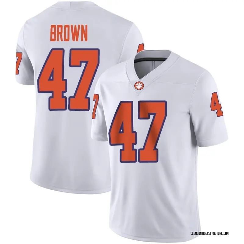Game Men's Sammy Brown Clemson Tigers White Football Jersey