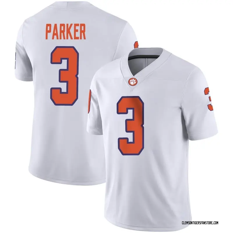 Game Men's T.J. Parker Clemson Tigers White Football Jersey