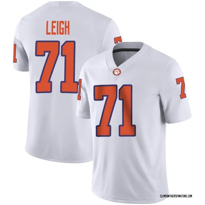 Game Men's Tristan Leigh Clemson Tigers White Football Jersey