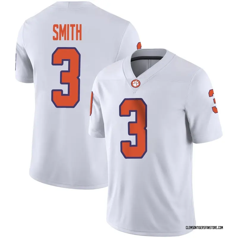 Game Men's Tristan Smith Clemson Tigers White Football Jersey