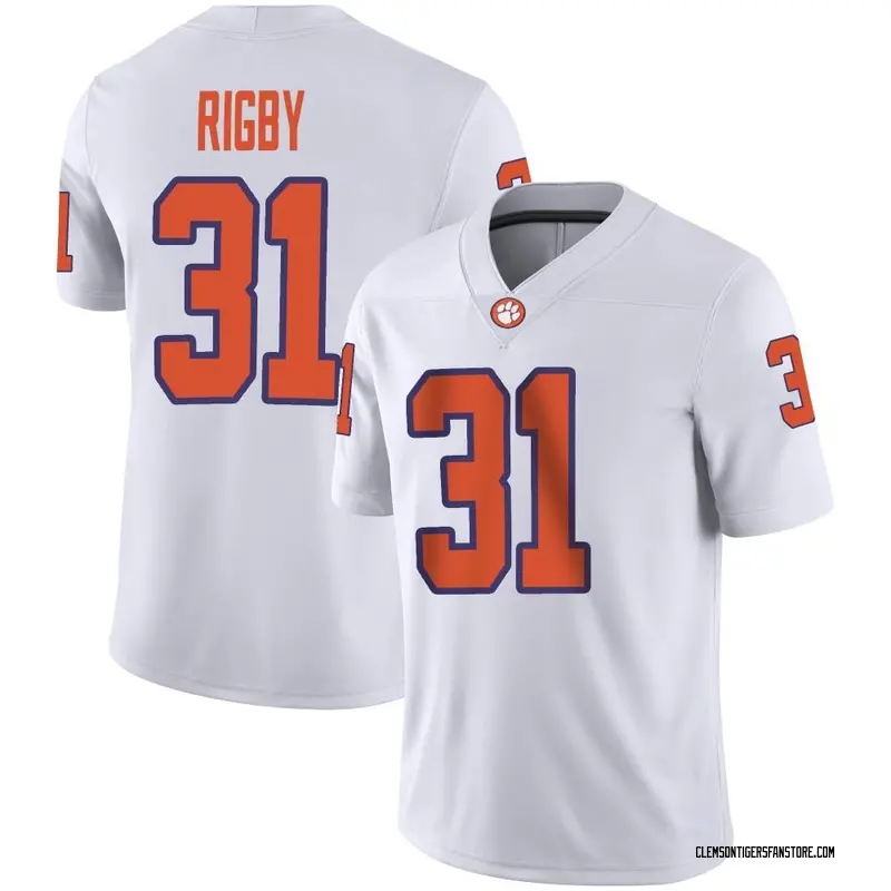 Game Men's Tristen Rigby Clemson Tigers White Football Jersey