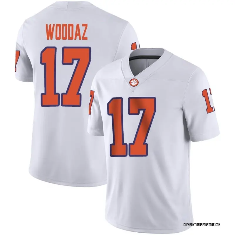 Game Men's Wade Woodaz Clemson Tigers White Football Jersey