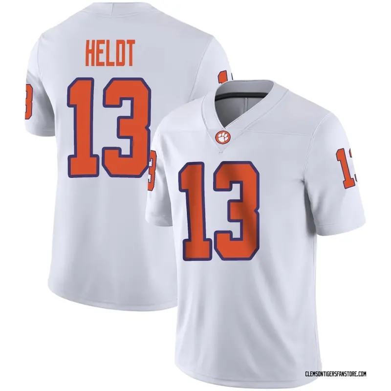 Game Men's Will Heldt Clemson Tigers White Football Jersey
