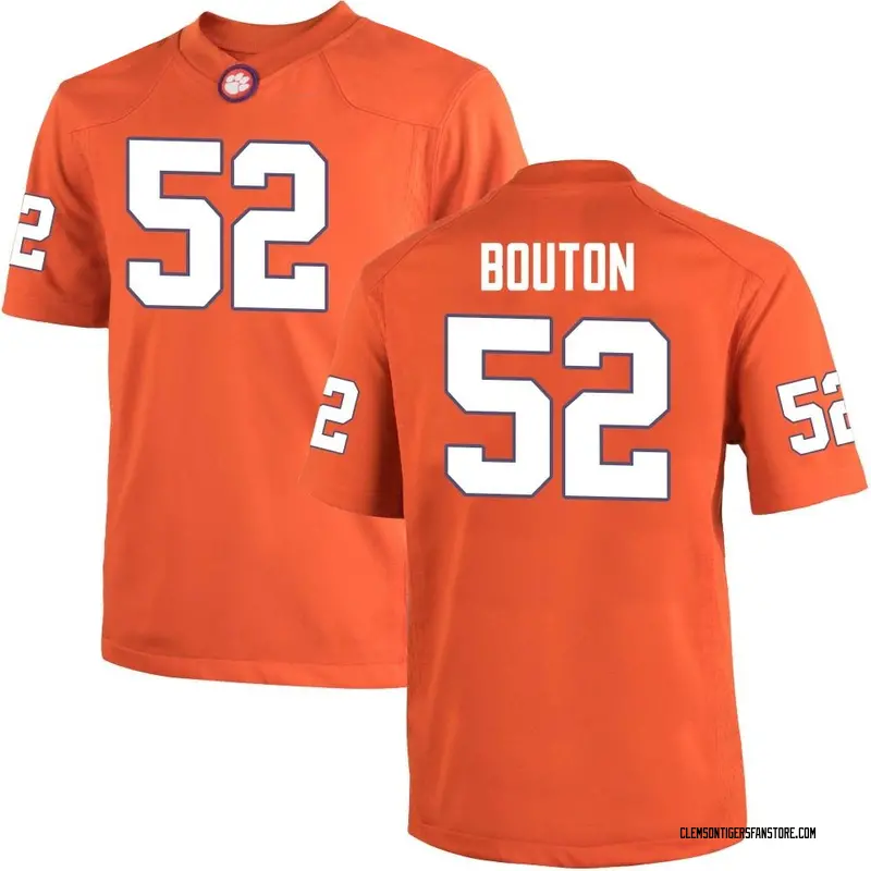 Game Men's William Bouton Clemson Tigers Orange Team Color College Jersey