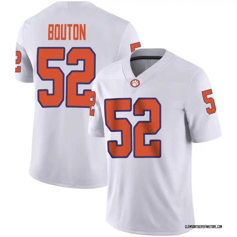 Game Men's William Bouton Clemson Tigers White Football Jersey