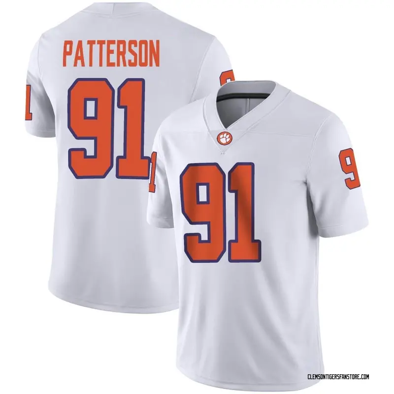 Game Men's Zaire Patterson Clemson Tigers White Football Jersey