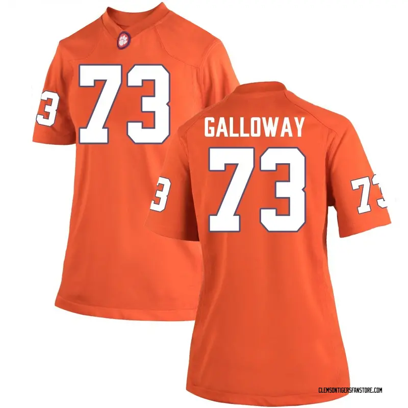 Game Women's Hayes Galloway Clemson Tigers Orange Team Color College Jersey