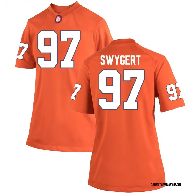 Game Women's Patrick Swygert Clemson Tigers Orange Team Color College Jersey