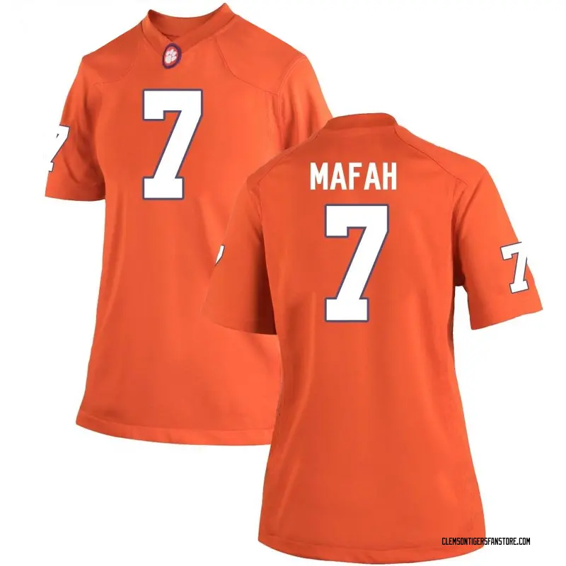 Game Women's Phil Mafah Clemson Tigers Orange Team Color College Jersey