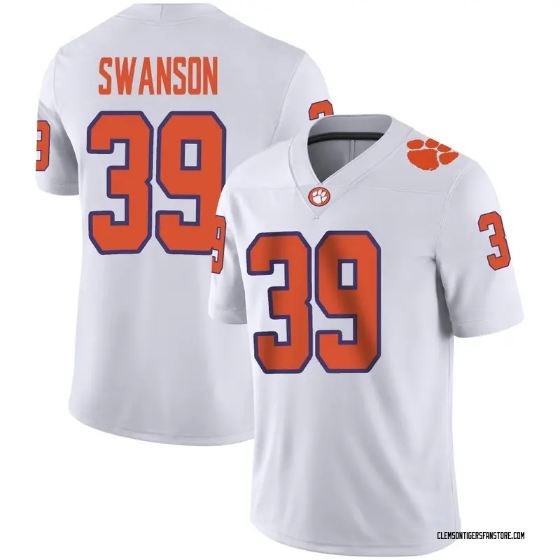 Game Youth Aidan Swanson Clemson Tigers White Football Jersey